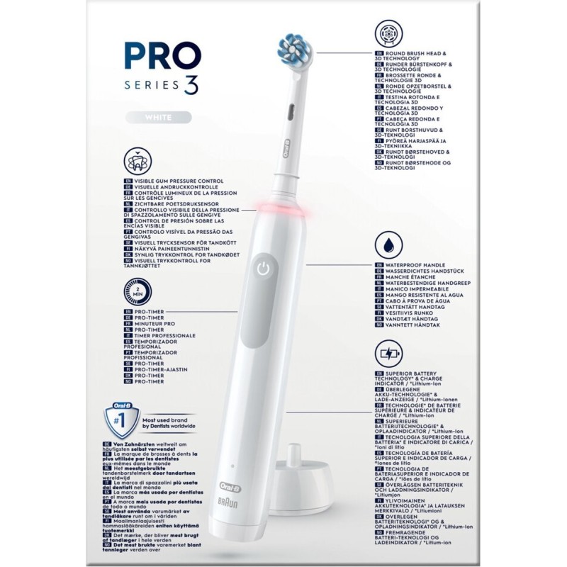 Oral-B Pro 3 Hvid elektrisk tandbørste Oral-B Pro 3 Hvid elektrisk tandbørste